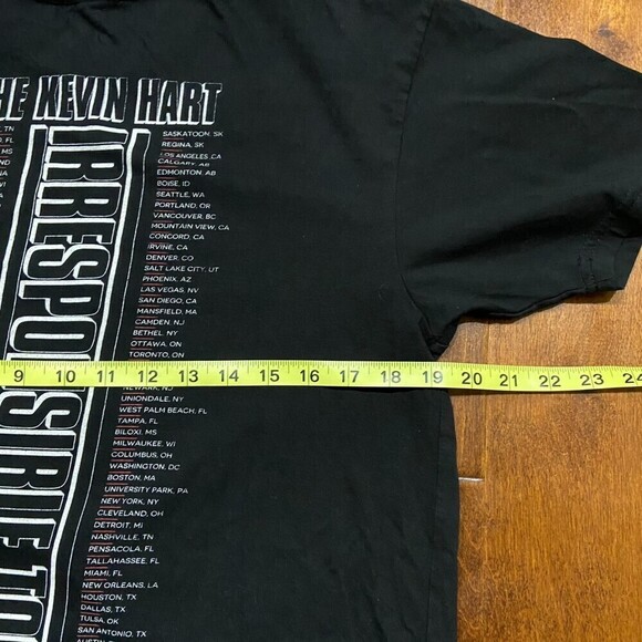 Kevin Hart Irresponsible Tour Comedy Black USA T-Shirt Cotton Size Medium - Picture 6 of 7